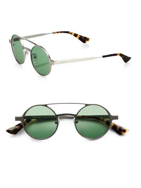 prada sunglasses round|Prada round sunglasses men.